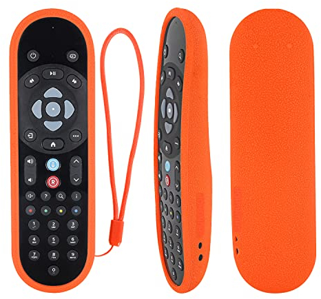 YiBiChin Schutzhülle NUR für Sky Q 2020 Bluetooth Voice Bluetooth Fernbedienung EC201 EC202 2020, Silikon Fernbedienung Stoßfeste Anti-Rutsch Abdeckung - Orange