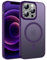 Kukiwhy Magnetisch für iPhone 12/12 Pro Hülle 6,1 Zoll Kompatibel mit MagSafe,Matt Transluzente Handyhülle iPhone 12 Kratzfest rutschfest Dünn Schutzhülle für iPhone 12/12 Pro 5G Case Dunkelviolett