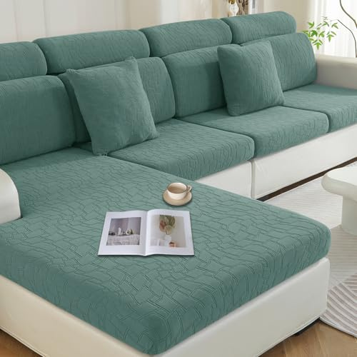 Ystyle Sofa Sitzkissenbezug Stretch, Sofa Sitzkissen Bezug Wasserdicht, Universal Sofakissen Bezug, Elastischer Sofa Sitzbezug, Schonbezug Für Sofa Sitzkissen (1 Sitzer*3, Grün)