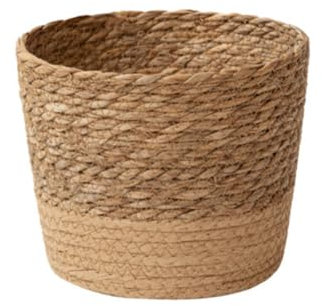 Netoches Maceta de Flores Tejida de Paja, Cesta de Mimbre, Cesta de Almacenamiento de Maceta de Ratán, Cesta de Macetero Tejida Hecha una Mano S