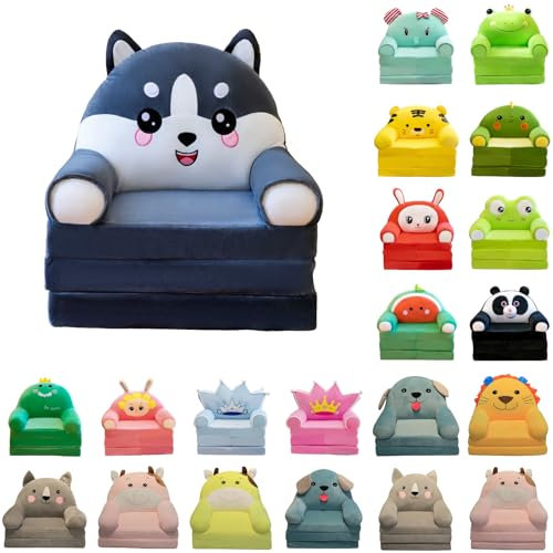 Klappbarer Kleinkindstuhl für 1-3 Jahre alte Kinder, süßes Klappsofa Bett Couch Sessel für Spielzimmer Schlafzimmer faltbares Kindersofa Cartoon faules Sofaaufklappbares Schlafsofa für Wohnzimmer
