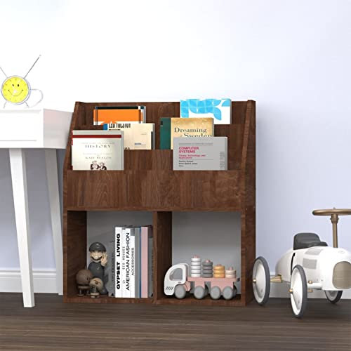 Homgoday Zeitungsständer für Kinder, Eiche braun, 71 x 30 x 78,5 cm, Holz, Möbelschrank, Büromöbel, Aufbewahrungsschrank, Aufbewahrungsschrank, STYLE339528