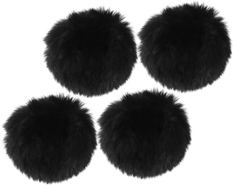 4 Stück Haarball Mütze Im Pin Stil Abnehmbarer Bommel Fell Pom Pom Bälle Pompons Bastelarbeiten Flauschiger Bommel Kleine Bommel Kleine Brosche Hut Topper Bommel Brosche TENDYCOCO