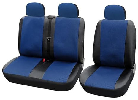 VSESTCDPB Für VW Für Transporter T4 Van Autositzbezug Sitzbezug Kissen Autositzbezug(Blau)