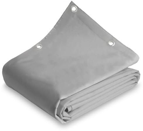 TELOMERITI® - Telo/Telone in PVC 650gr/mq con Occhielli in Alluminio, Rinforzato, tipo da camion, Impermeabile, Copritutto Da Esterno, Vari Colori, Made in Italy (Grigio, 2,5X3 Metri (7,5 MQ))