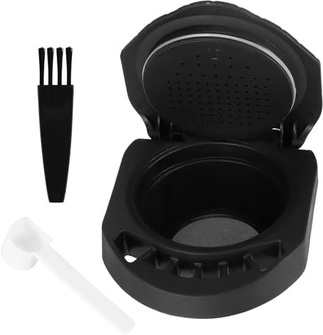 Adaptateur de capsule réutilisable pour machine à café Dolce Gusto, plateau à poudre avec cuillère et brosse, adaptateur de dosettes de café rechargeable compatible avec Piccolo XS/EDG 305/EDG 606.S