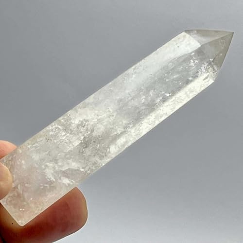 arana's® - Torre Obelisco de cuarzo blanco - Cristales curativos en varitas torre 6 lados facetados terminacion punta - Meditacion terapia sanacion chakras - Piedras naturales (Cuarzo Blanco, 8-9cm)