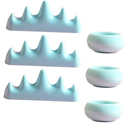VINTORKY 1Set Nail Brush Cleaning Cup with Stand Nail Holder and Pen Rest for Nail Art Tools Compact Design for Professionals and Home Use Manicurists and Nail