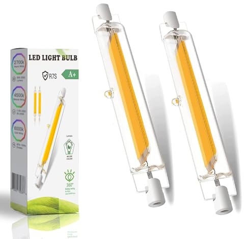 MJGFD R7S LED 118mm Dimmbar, 20W R7S LED Lampen Ersatz für 200W J118mm Halogen Leuchtmittel, Warmweiß 3000K 2000LM, Led R7s Stab Kein Flackern, 360°Abstrahlwinkel, 2PCS