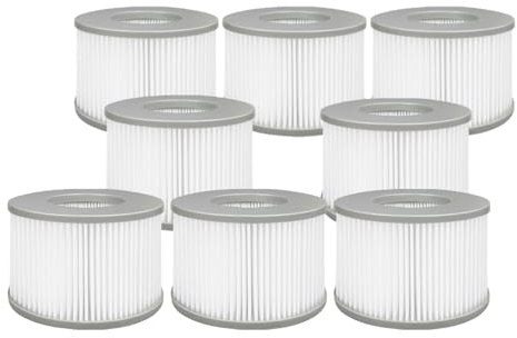 TIDGRD Cartouches filtrantes de Rechange for MSpa filtres, 6.7 cm x 10.6 cm Cartouche filtrante, pour Spa et filtres de Rechange gonflables Accessoires.(8 Pcs)