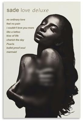 KHMDOJZUF Sade Poster Music Album Vintage Retro Cover Für Zimmer, Ästhetische Leinwand-Wandkunst, Schlafzimmer-Dekor Posters 12x18inch(30x45cm)