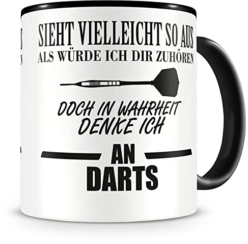 Samunshi® Ich denke an Darts Tasse Kaffeetasse Teetasse Kaffeepott Kaffeebecher Becher
