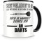 Samunshi® Ich denke an Darts Tasse Kaffeetasse Teetasse Kaffeepott Kaffeebecher Becher