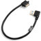 System-S Micro USB 3.0 to USB A 3.0 Short Cable Angled Angle Plug 90 Degree 26cm