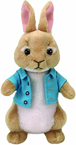 Ty United Labels Iberica 42278TY Peluche Queue-de-Coton du Dessin animé Pierre Lapin Vert