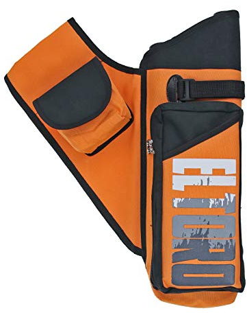 elToro Sport Deluxe II - Seitenköcher | Farbe: Orange; Zubehör Bogenschießen, Pfeil und Bogen, Bogensport, Köcher mit aufgesetzter Tasche