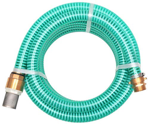 Tidyard Saugschlauch 7 m 25 mm Förderschlauch Pumpenschlauch Ansaugschlauch Ansauggarnitur mit Messing-Anschlüssen