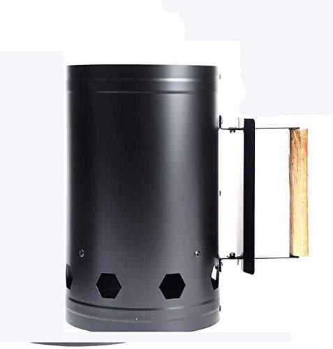 CLQ Holzkohlefass, Edelstahlgrill Holzkohle Starter Herd BBQ Rack Barbecue Feuer Starter Eimer