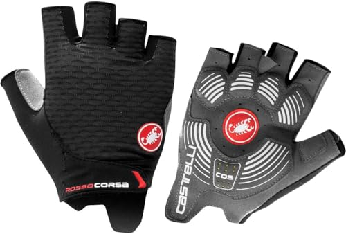 CASTELLI Women's Rosso Corsa 2 W Glove, Schwarz-Weiss, S