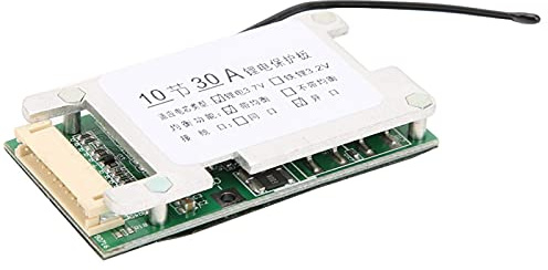Nivvity LiIonen Batterie Schutzplatine, Batterieschutzplatine, 10S 36V 30A Li-Ionen-Zelle 18650 Batterieschutz BMS Platine mit Balancefunktion für Elektroautos