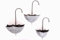 Annibells Metal Wall Umbrella Galvanised Flower Pots Garden Balcony Planters (Large)