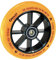 Chilli Pro Scooters Stunt Spoked Base Rolle Tret Roller Ersatz Rad Wheel 110mm + Fantic26 Sticker (Schwarz/Pu Orange)
