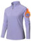 AjezMax Damen Sportshirt Langarm Sweatshirts Outdoor Trainingshemd Fitness Yoga Shirt Atmungsaktiv Funktionsshirt Workout Oberteil mit Reißverschluss Hellviolett X-Large