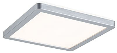 Paulmann 70993 LED Panel Atria Shine 190x190mm eckig incl. 1x11,2 W Warmweiß Chrom matt Lichtpanel Kunststoff Deckenpanel 3000 K