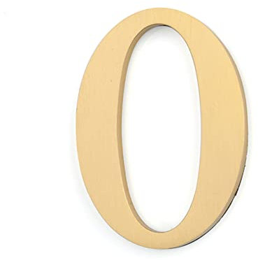 Door Plate Number 0-9, Adhesive Door Plate Made of Waterproof Brass House Numbers for Home & Door