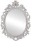 Simon's Shop Ovaler Spiegel, Shabby-Chic-Stil, dekorativer Wandspiegel, 46,5 x 33 cm, Used-Look, rustikales Dekor