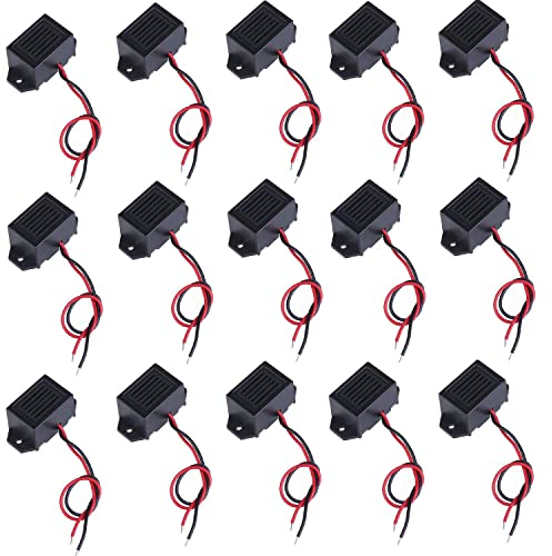 RUNCCI-YUN 15Pcs 3V 5V 9V 12V Active Piezo Summer,Elektronischer Summer,Mechanischer Summer 100 db (Mit Vibration)