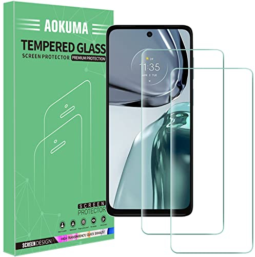 AOKUMA [2 Pezzi Pellicola Vetro Temperato per Motorola Moto G62 5G Pellicola Protezione,Durezza 9H,Antiurto Antigraffio e Anti-impronta