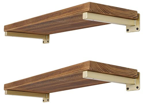 EZYDECOR Heavy Duty Shelf Brackets 4 Pack Iron Metal Wall Mounted Floating Shelf Bracket Farmhouse Furniture Decorations Hardware Included