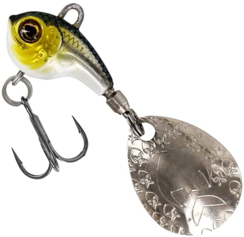 Westin Jigspinner zum Barschangeln & Forellenangeln DropBite Tungsten Spin Tail Jig 1,8cm 9g, Farbe:Headlight