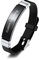 INBLUE Bracciale con Targhetta Personalizzata Nome/Citazione Targhetta in Acciaio Inossidabile Bracciale Regolabile in Silicone per Uomo Donna (Cinturino Nero e Etichetta Nera 1)