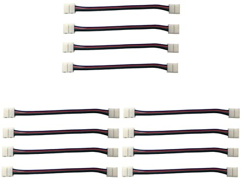 Uonlytech 12stücke Rgb Lichtstreifen Connector Pin Solderless Jumper Für Im Einfache Verbindung Zu Stromversorgung Und Controller Einsetzbar