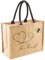 Super Lemon Wiederverwendbare Bee Kind bestickte Jutebeutel mit schwarzen Baumwollgriffen, wiederverwendbare Tasche zum Einkaufen, Geschenkverpacken, Tragetasche, Basteln, schwere Lebensmittel, Strand