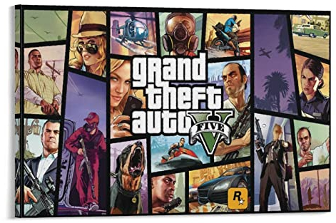 Gta Poster Gta Poster Leinwand Kunst Poster Bild Modern Büro Familie Schlafzimmer Dekorative Poster Geschenk Wanddekoration Gemälde Poster 60 x 90 cm