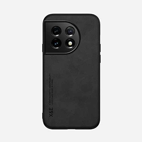 Kepuch Silklike Hülle für Oneplus 11 - Hüllen Case Eingebaute Metallplatte für Oneplus 11 - Schwarz