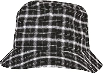 Flexfit Unisex 5003C-Check Bucket Hat Hut, Black/Grey, one Size