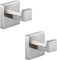 YUET 2 Pezzi Ganci Parete Quadrato Accappatoio Portasciugamani in Acciaio Inox Gancio Appendiabiti Asciugamani Parete Cucina Bagno Garage Montaggio Appendere Cappotto (Argento)