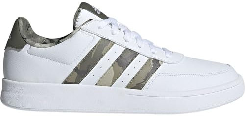 adidas Breaknet 2.0 Shoes, Zapatillas Hombre, Cloud White Olive Strata Cloud White, 44 2/3 EU