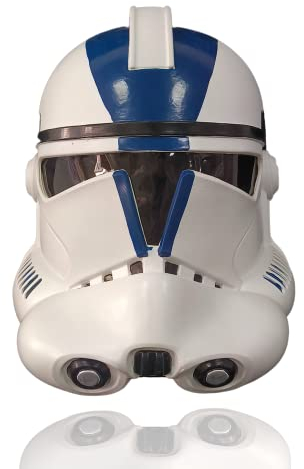 REVYV Imperial Clone Trooper SW Mando Vollkopf Latex Maske Helm 501 Legion Cosplay Mottoparty Halloween Kostüm Requisiten (Blau)