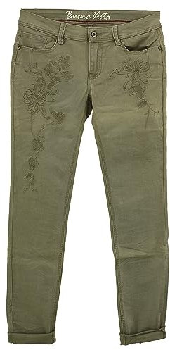 Buena Vista, Malibu Zip, Damen Jeans Hose Jeggings Stretchdenim Taupe S