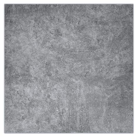 1.8m² 5 Stück SPC/Carbonat Platten Wandpaneele Deckenpaneele Wandverkleidung Fliesen Keramik Imitat Bad Küche glänzend 60x60cm (Dunkelgrau) PUV1