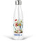 Personalised Gardening Gift Water Bottle Stainless Steel Insulated Thermal Drink for Women, Double Wall, White, 17oz, 500ml (Watering can with Flowers)