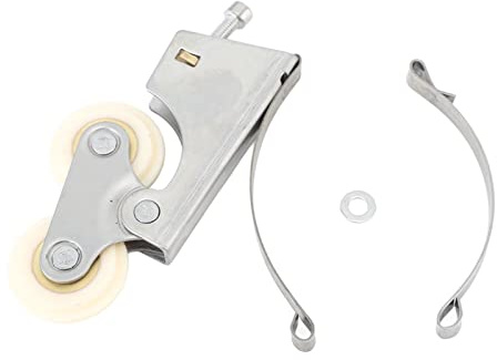 2 Pièces Poulie de Garde-robe en Acier Inoxydable Traduction de Porte Coulissante Roulettes de Porte de Salle de Bain Noyau de Roues à Roulettes pour Poulies de Meubles Fenêtre