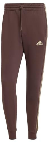 adidas Essentials Fleece-Hose für Herren, konische Manschette, 3-Streifen, Größe XXL, 7,6 cm (Übergröße)