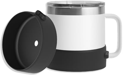 Protective Sleeve for Yeti Rambler 10oz Mug Bottom Silicone Protector, Silicone Water Bottle Bottom Boot for Yeti Coffee Mug 10oz Shell Cover (Black)