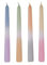 Set 4 Candele Cilindriche Tricolore per Creare Atmosfera - Set Candele con Colori Sfumati per Camera e Salotto, in Cera, 2x10cm, Multicolor